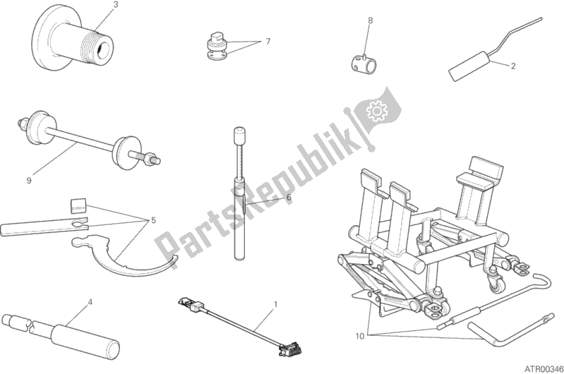 All parts for the Workshop Service Tools, Frame of the Ducati Diavel Xdiavel Brasil 1260 2017